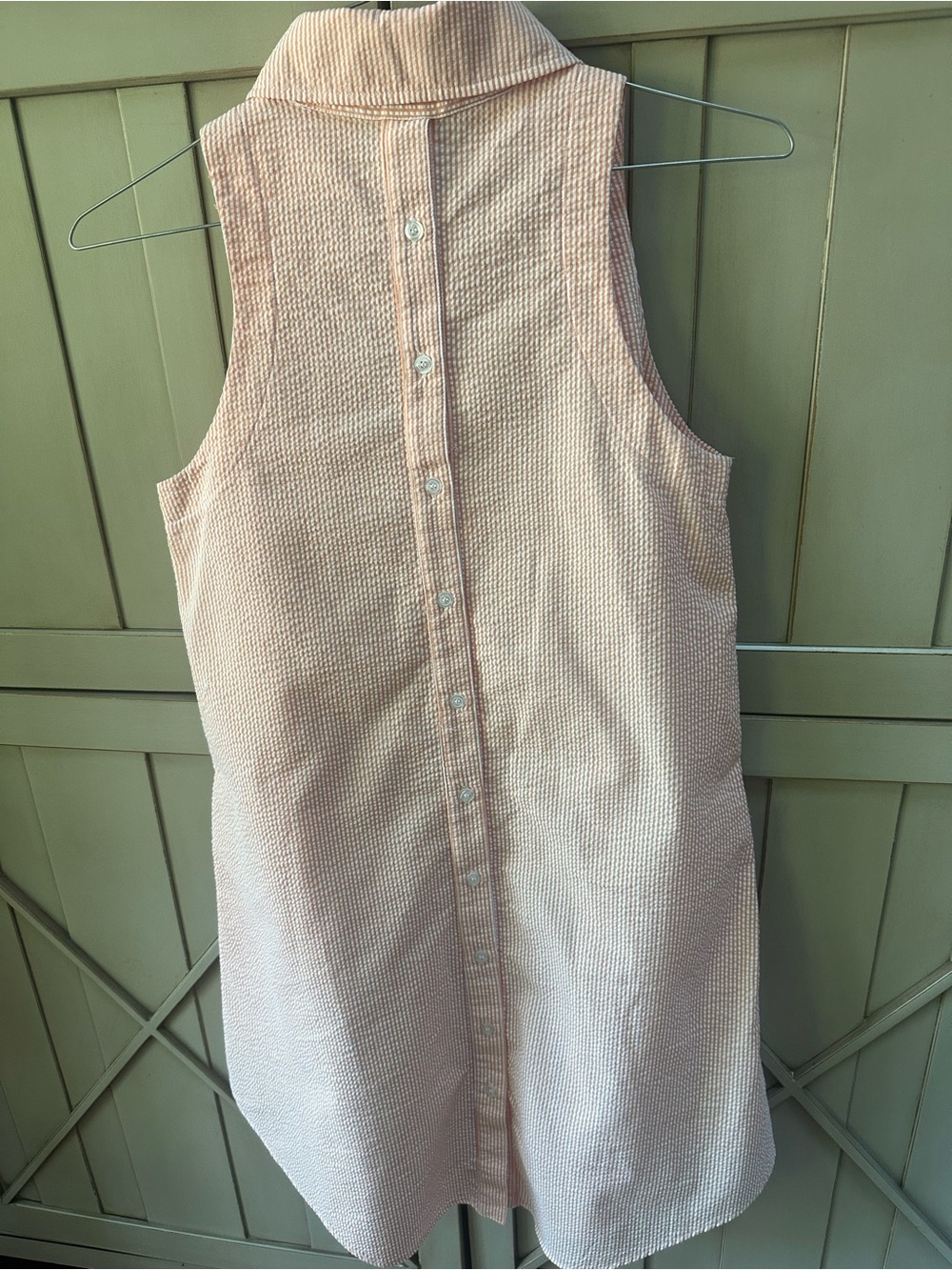 Finley Seersucker Swing Dress Orange and White sz Small NWOT adorable!! - Picture 8 of 15